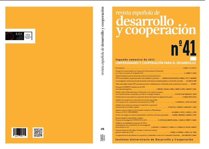 PRESENTACIÓN DEL Nº41 DE LA REVISTA ESPAÑOLA DE DESARROLLO Y COOPERACIÓN